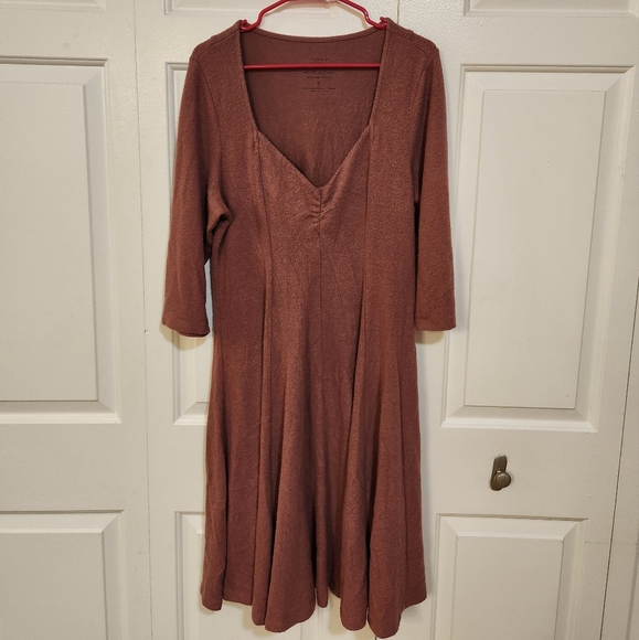 torrid Dresses & Skirts - 3/$20🎄 Torrid Dusty Mauve Super Soft Plush Knit LS Midi Dress 2X
